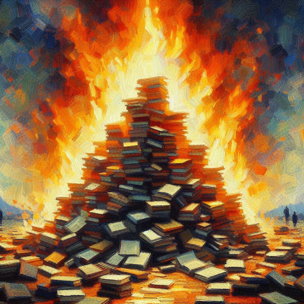 Burning books